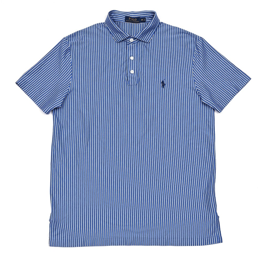 Polo Ralph Lauren Golf‎ Polo Shirt Men's Vertical Stripes Preppy Pony S/S Medium - Picture 2 of 8